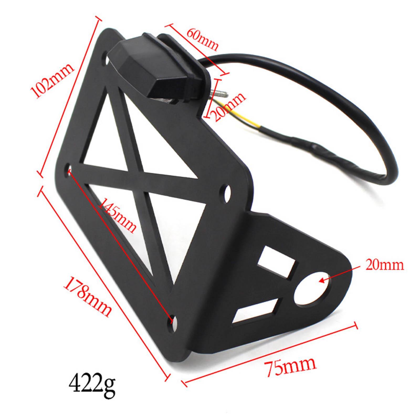 License Plate Frame Kit Side Mount for Harley License Plate Holder Fits for Moto Supplies