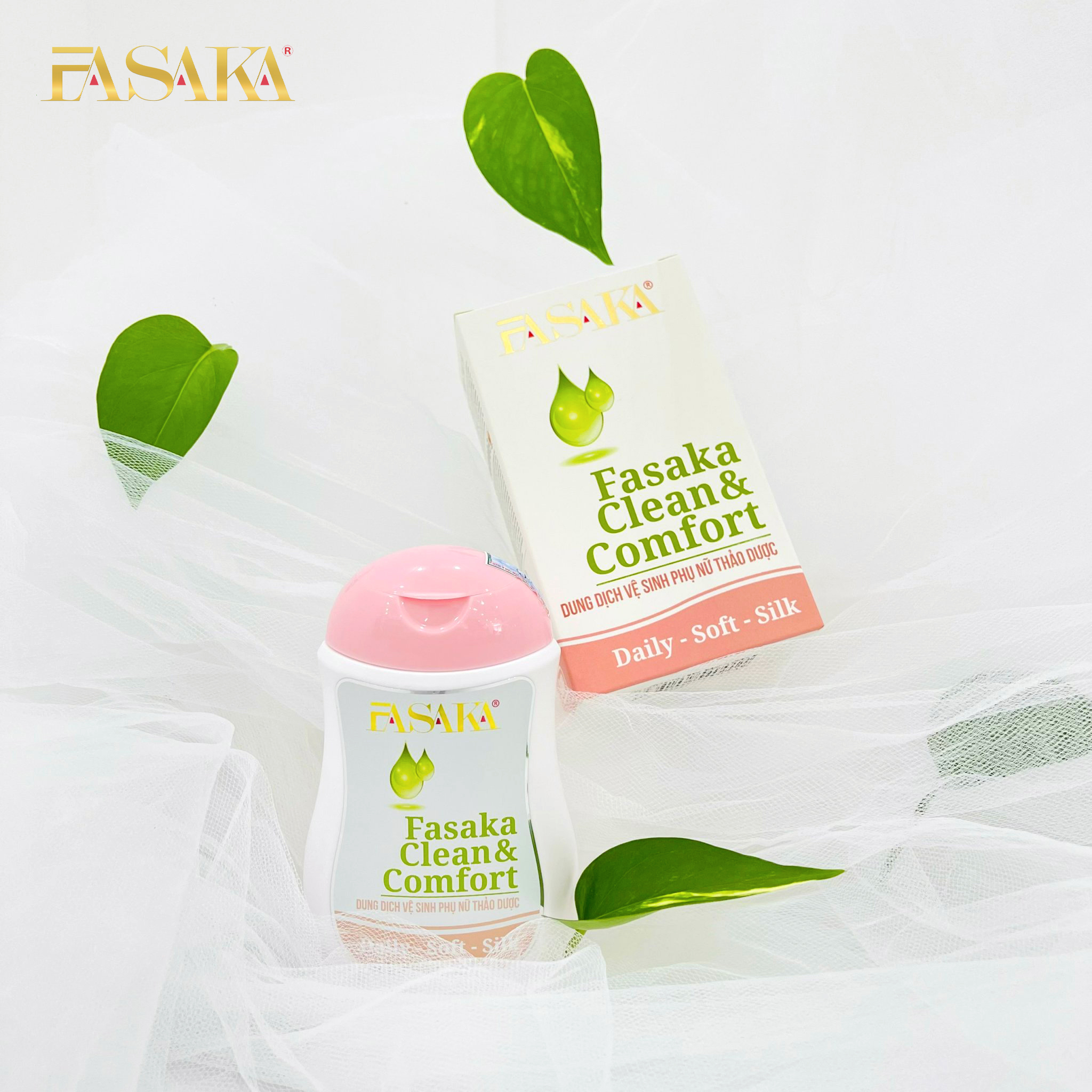 Combo Dung Dịch Vệ Sinh Thảo Dược Fasaka 150g Và Nước Hoa VK Vera 6ml