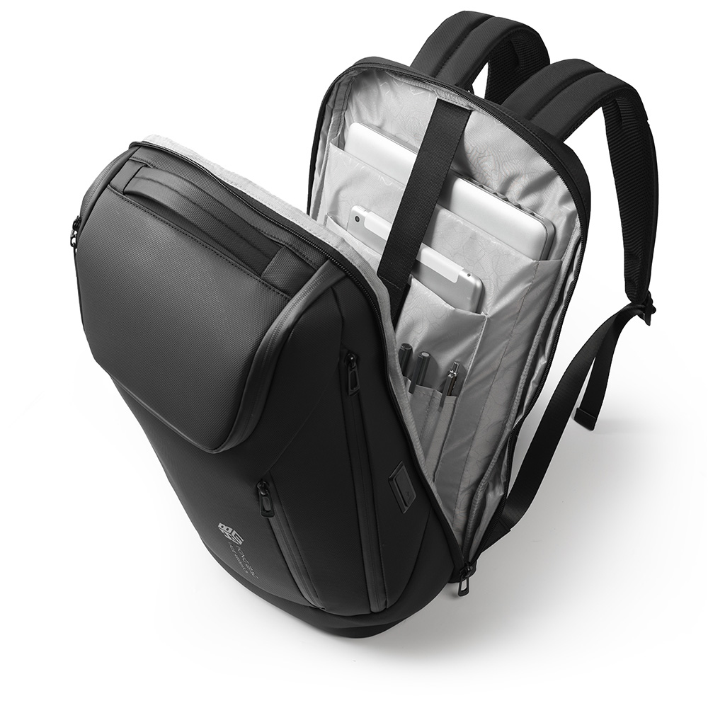Balo laptop 15” KINGBAG ZELOS thời trang, tích hợp cổng USB đa dụng, vải trượt nước, màu đen - Hàng chính hãng