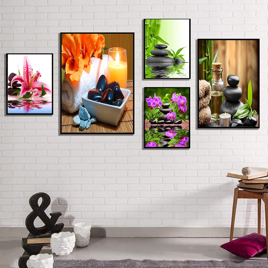 Tranh treo tường, tranh canvas TB31 bộ 5 tấm