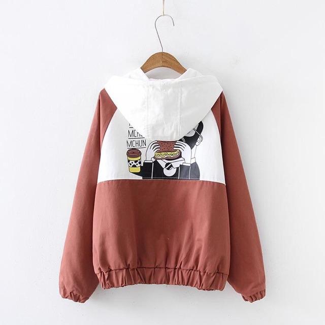 Áo khoác kaki túi hộp nữ