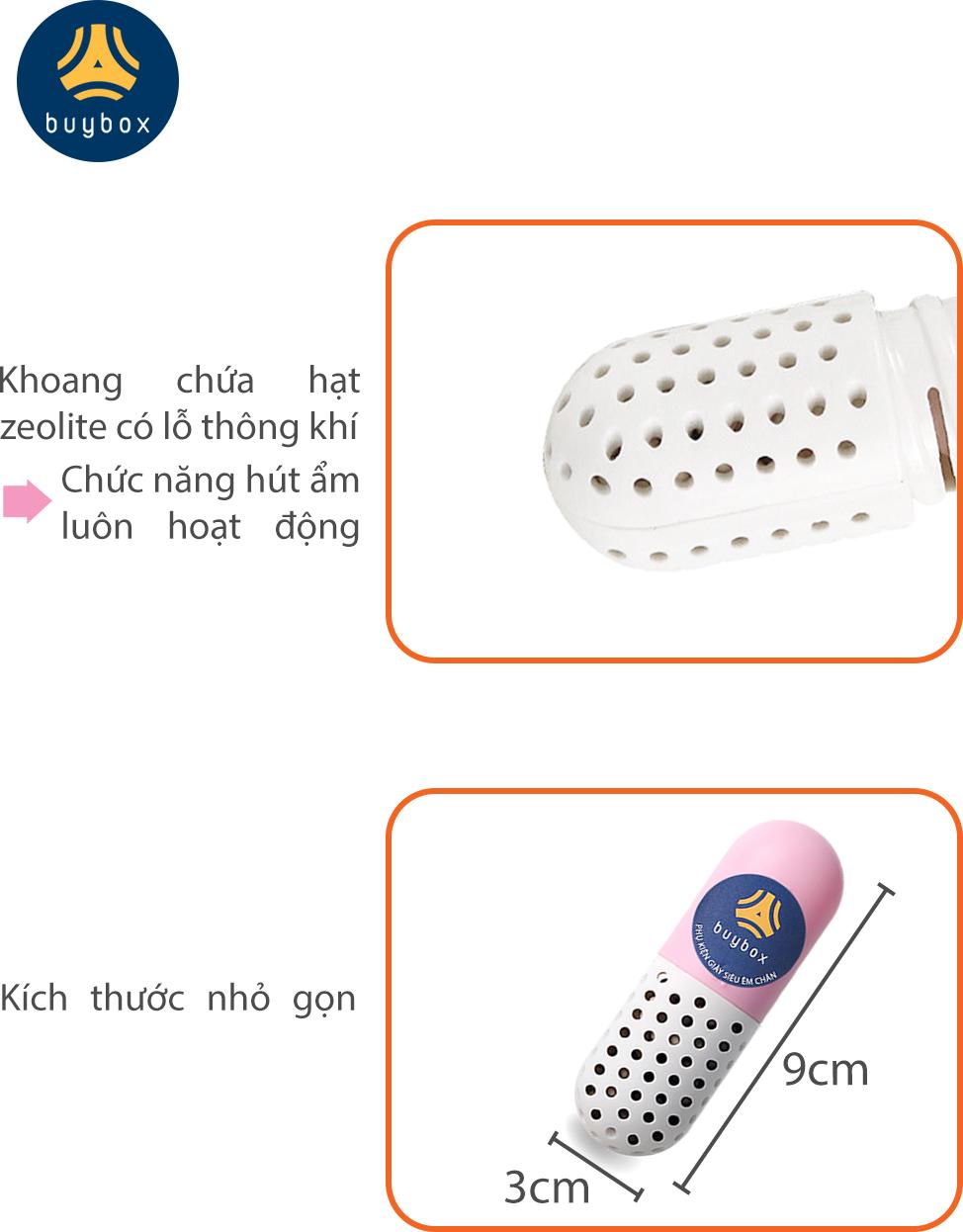 Hai viên khử mùi hôi giày và ngăn ngừa vi khuẩn gây ẩm mốc - buybox - BBPK64