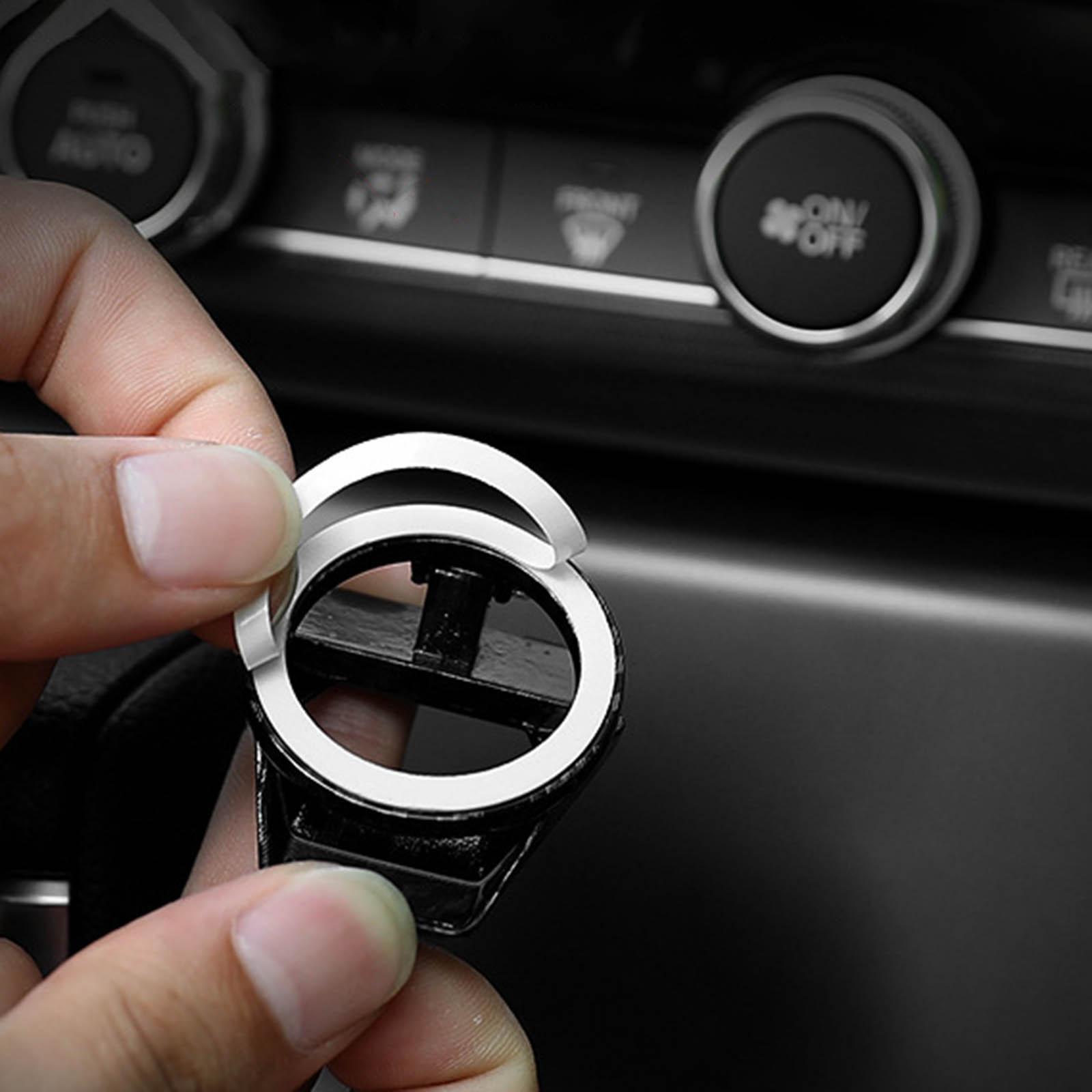 Car One Key Start Button Protective Cover, Made of High Quality Alloy Material Wear Resistant