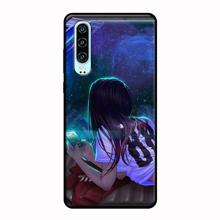 Ốp lưng dành cho điện thoại Huawei P30 viền silicon dẻo TPU hình Gấu KAW