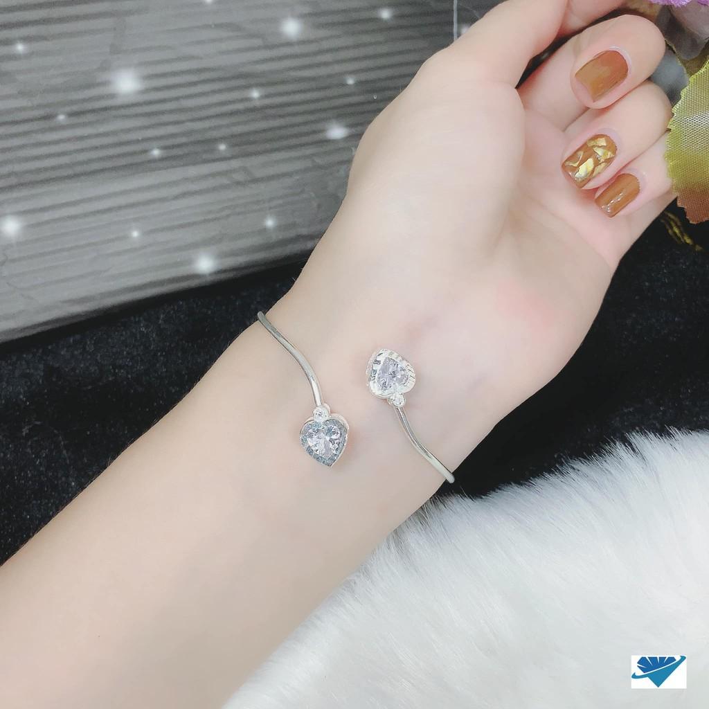 Lắc tay bạc trái tim MS12