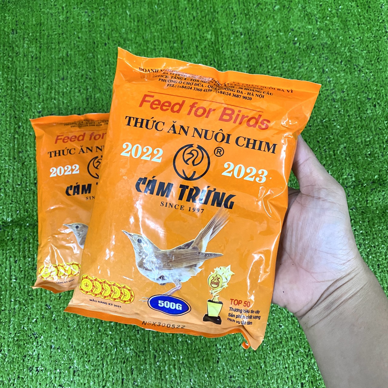 Cám trứng Ba Vì Since 1997  Chính Hãng Gói 500g Dùng Chung Cho Các Loài Chim, Làm Mồi Câu Cá