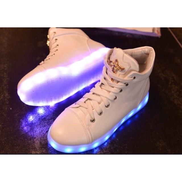 Giày phát sáng cao cổ, 7 màu, đẹp, thời trang cho nữ Tdep