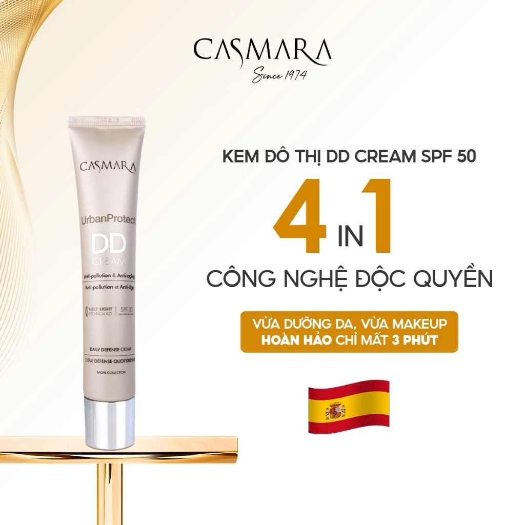 Kem Chống nắng CASMARA URBAN PROTECT DD CREAM ANTI-POLLUTION &amp; ANTI-AGING SPF 50 50ML
