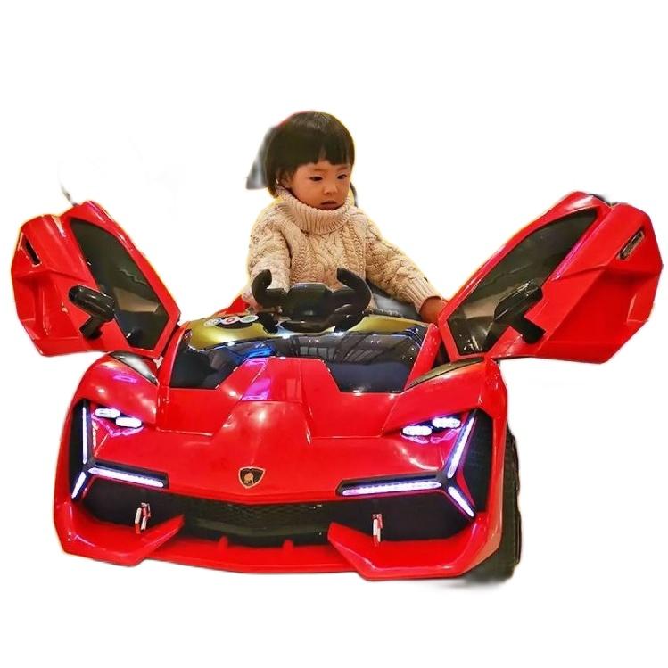 Ô tô xe điện NEL 603 đồ chơi trẻ em vận động cho bé 2 động cơ kèm nhún (Đỏ-Vàng-Xanh)
