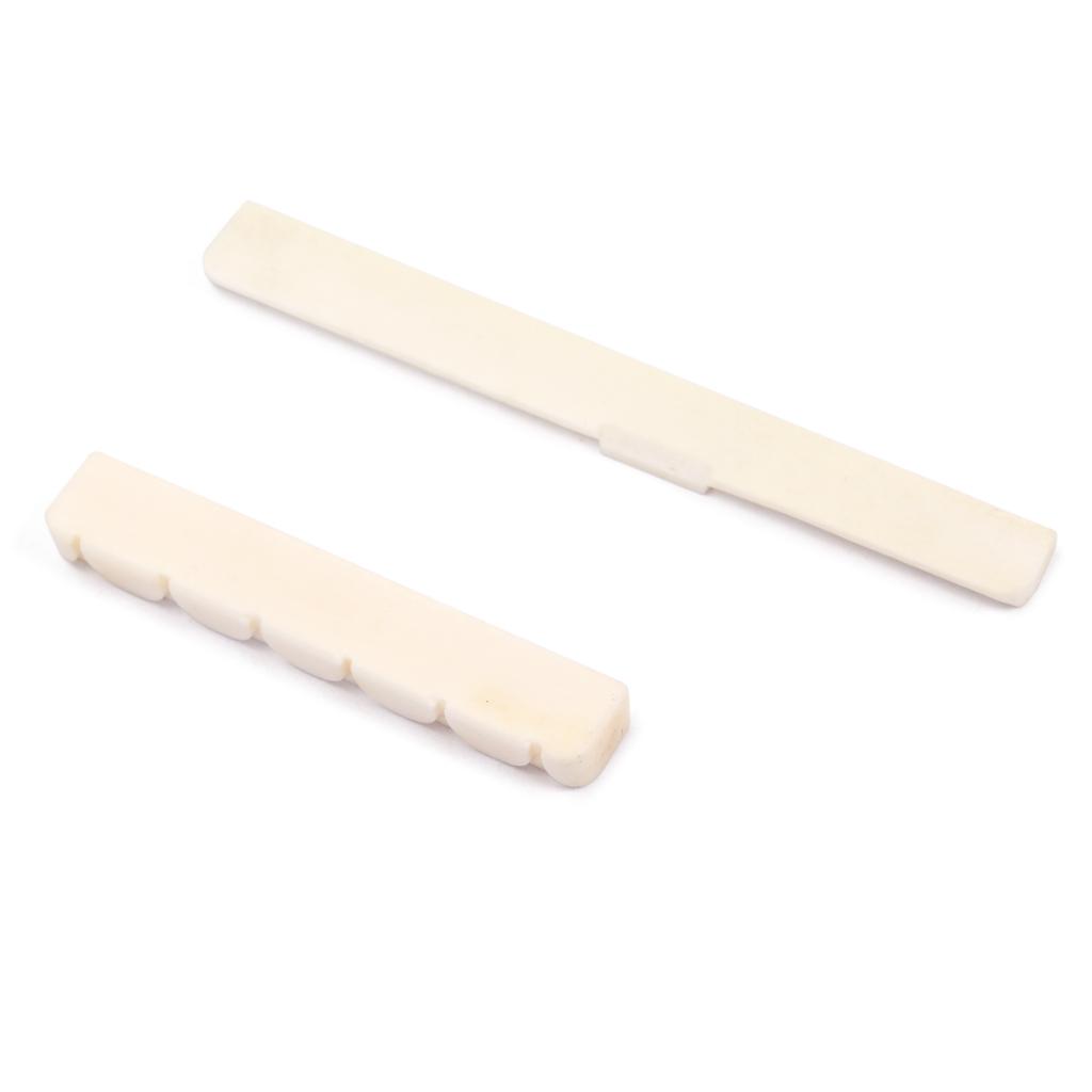 6 String Guitar Bone Bridge Saddle&Nut for Classical Guitar Replacement Parts