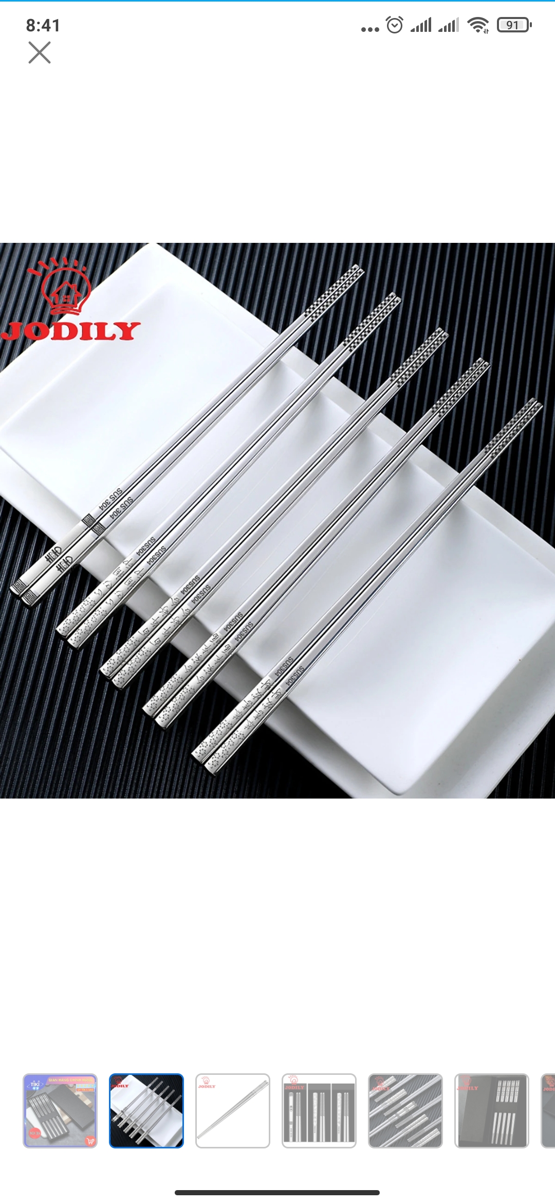 HỘP 10 ĐÔI ĐŨA INOX # 304 - CAO CẤP - SANG TRỌNG - NGUYÊN KHỐI INOX 304