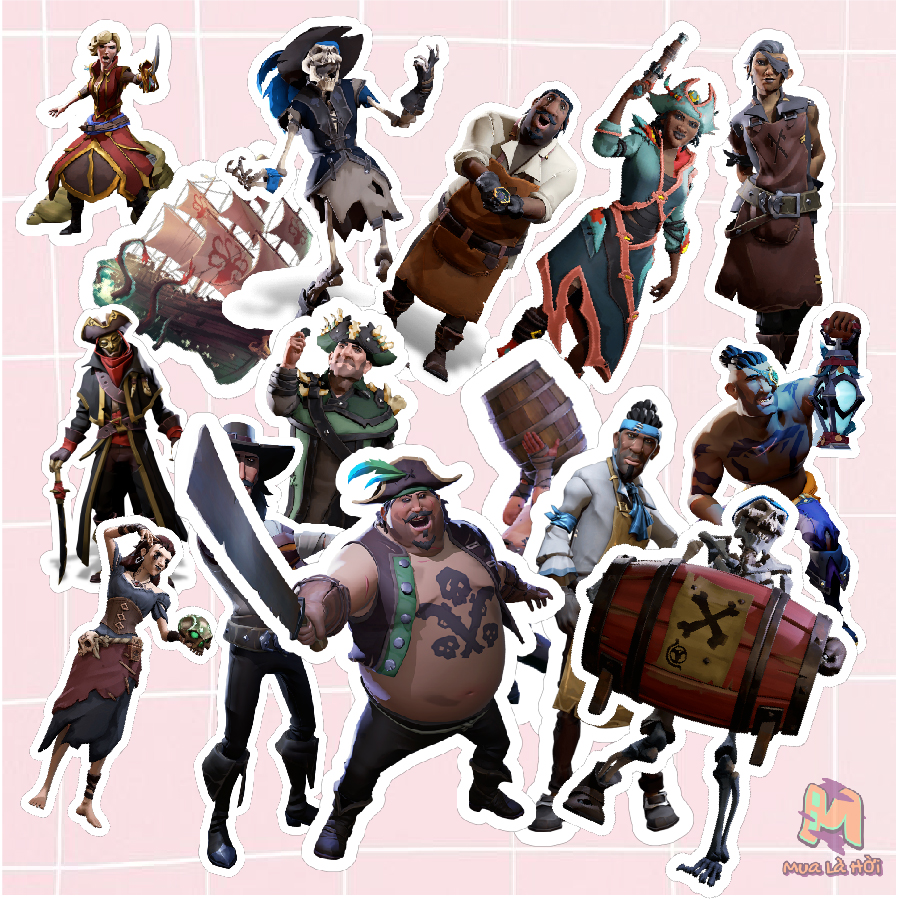 Miếng dán Stickers chủ đề Sea of thieves