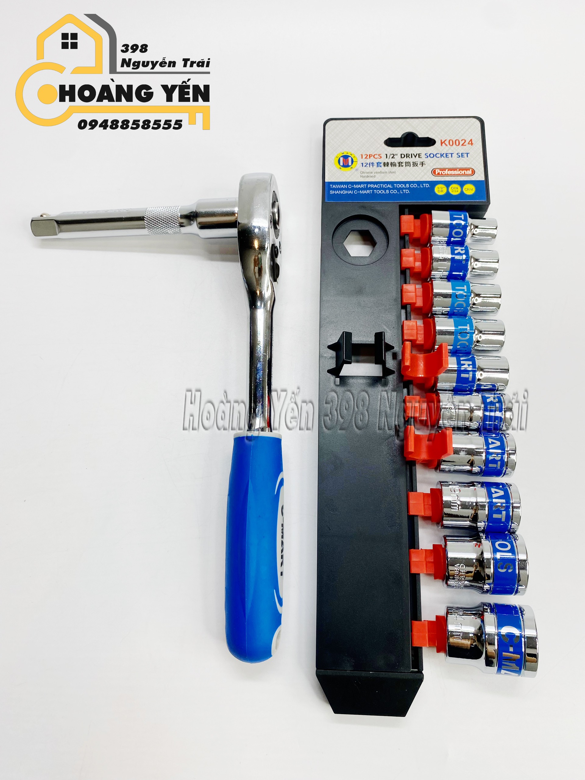 Bộ tuýp chính hãng C-MART K0024 1/2 12 chi tiết