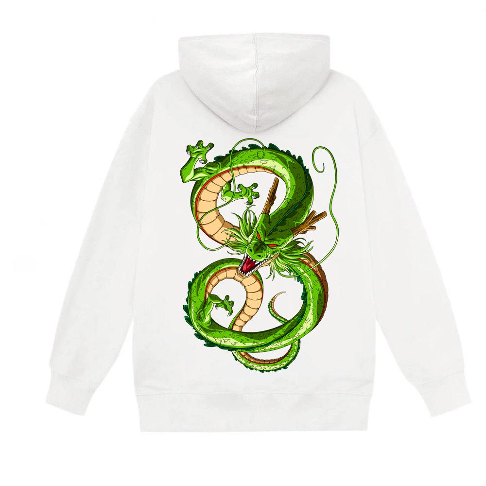 Hoodie unisex hình Rồng Thần manga 7 viên ngọc rồng Dragon Balls áo khoác hoodie BND304 - Trắng