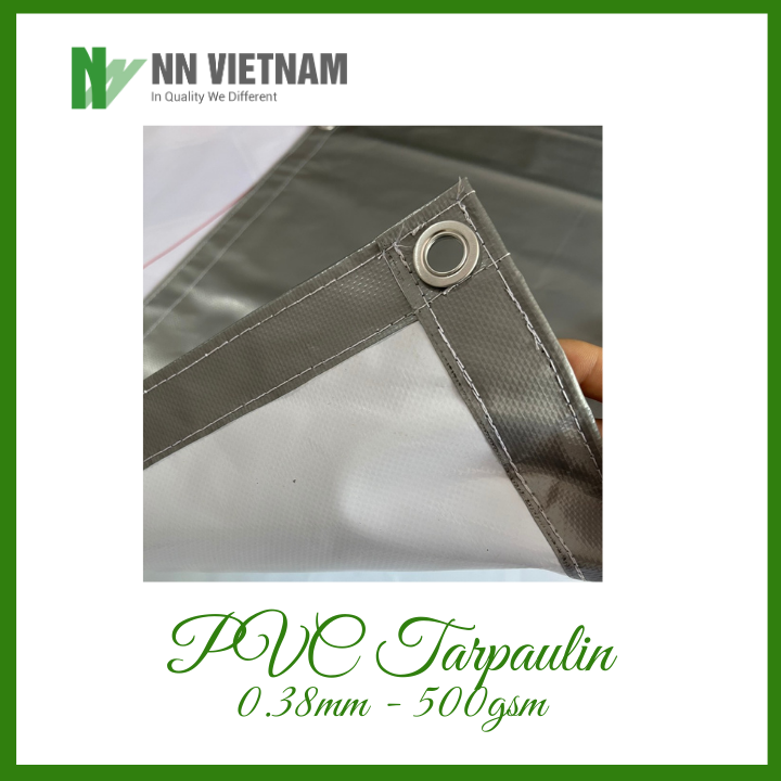 Bạt nhựa PVC che nắng mưa, may viền khuy sẵn tiện dụng. Nhiều kích thước lựa chọn