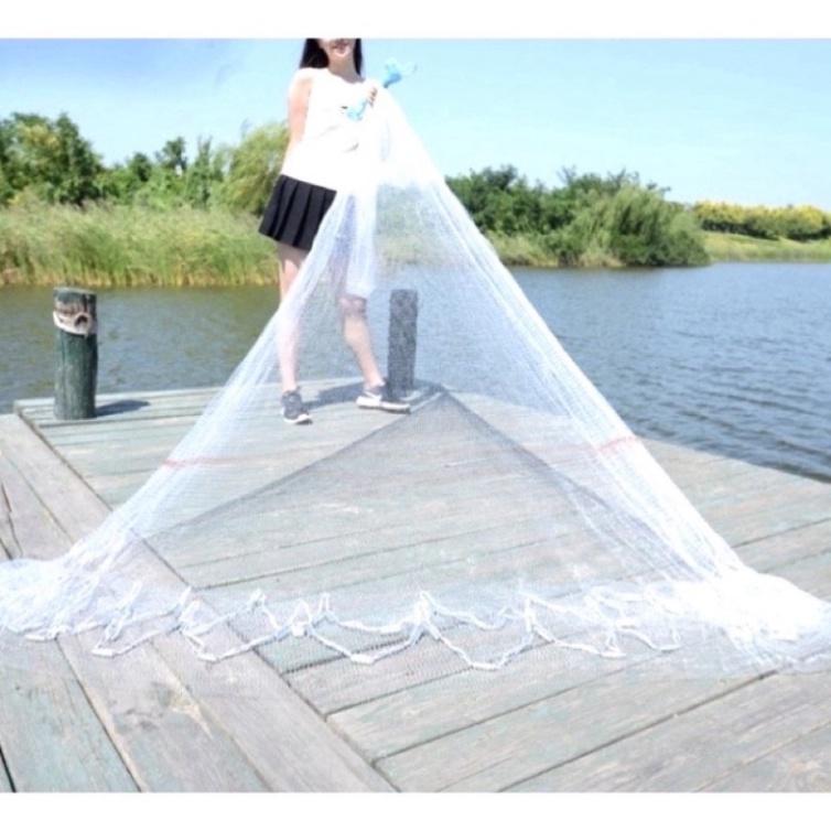 sale to hot - chài đánh cá bung 8m nặng 5kg mắt 2cm hàng loại 1 sợi cước chân chì đúc siêu bền y hình - sale - xả hàng