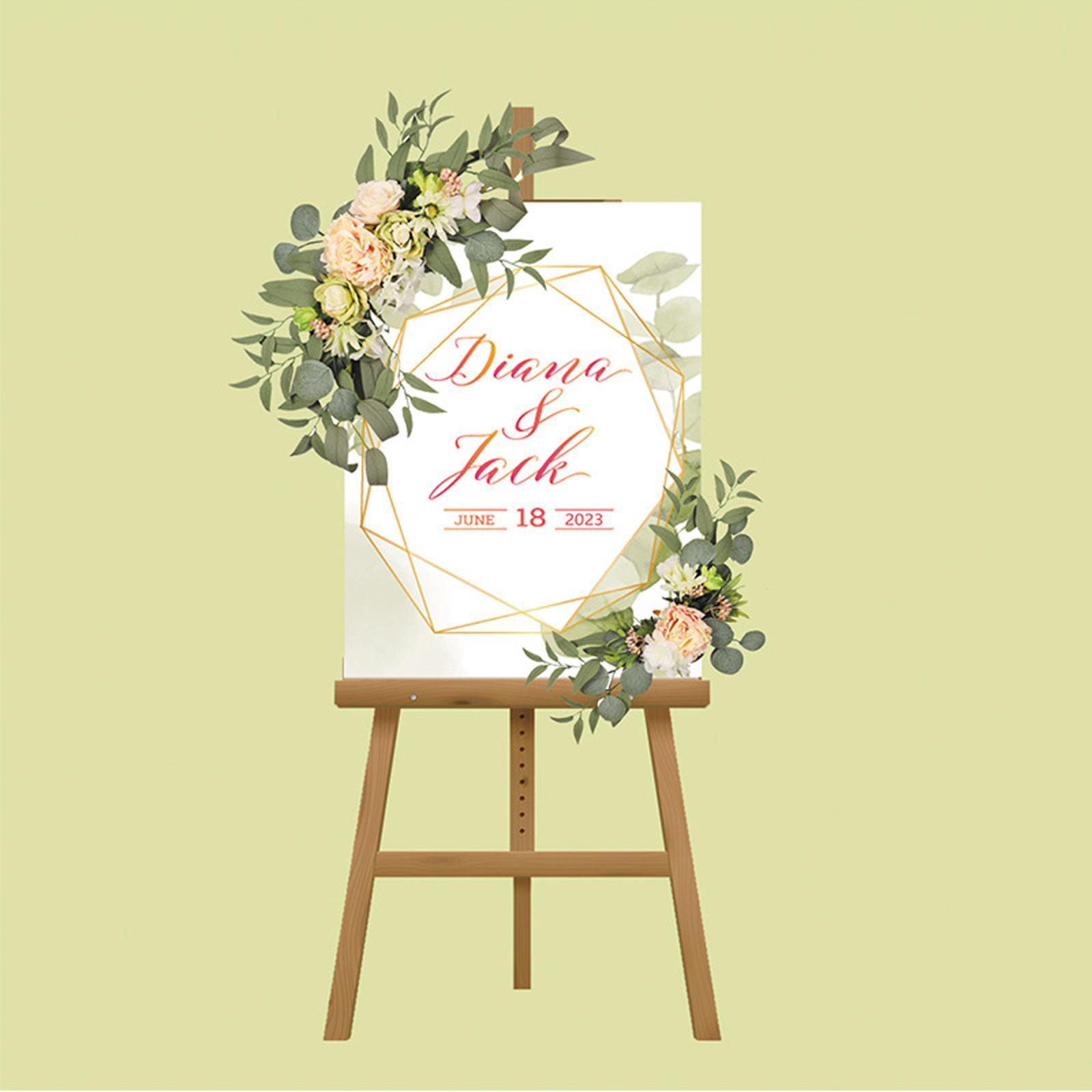 2Pcs Wedding Arch Decorations Flowers Backdrop for Wedding Ceremony