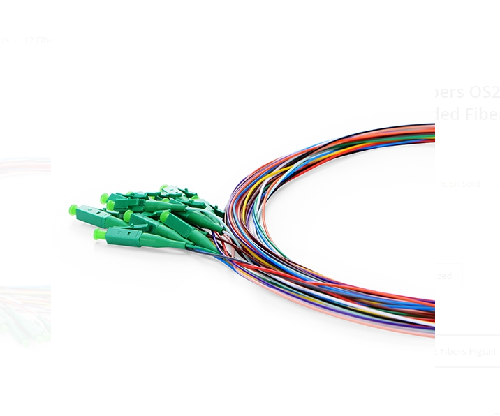 Dây nhảy quang LC APC 12 Fibers OS2 Single Mode Unjacketed Color - Bunch - Xmethod Network - Hàng chính hãng