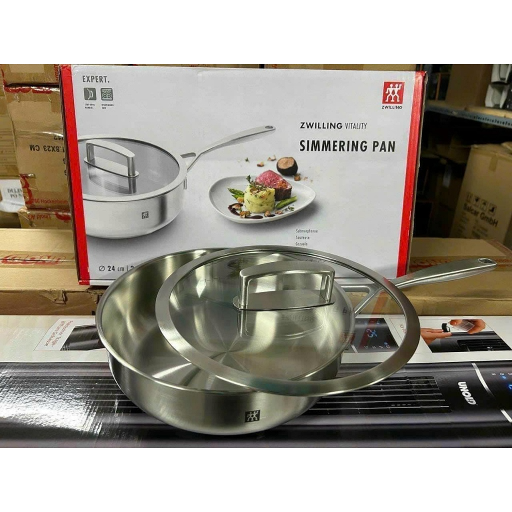 Chảo Inox ZWILLING Vitality Schmorpfanne 24cm, Chảo Đức, Phù Hợp Với Mọi Loại Bếp, Nhập Khẩu Đức, Hàng Chính Hãng