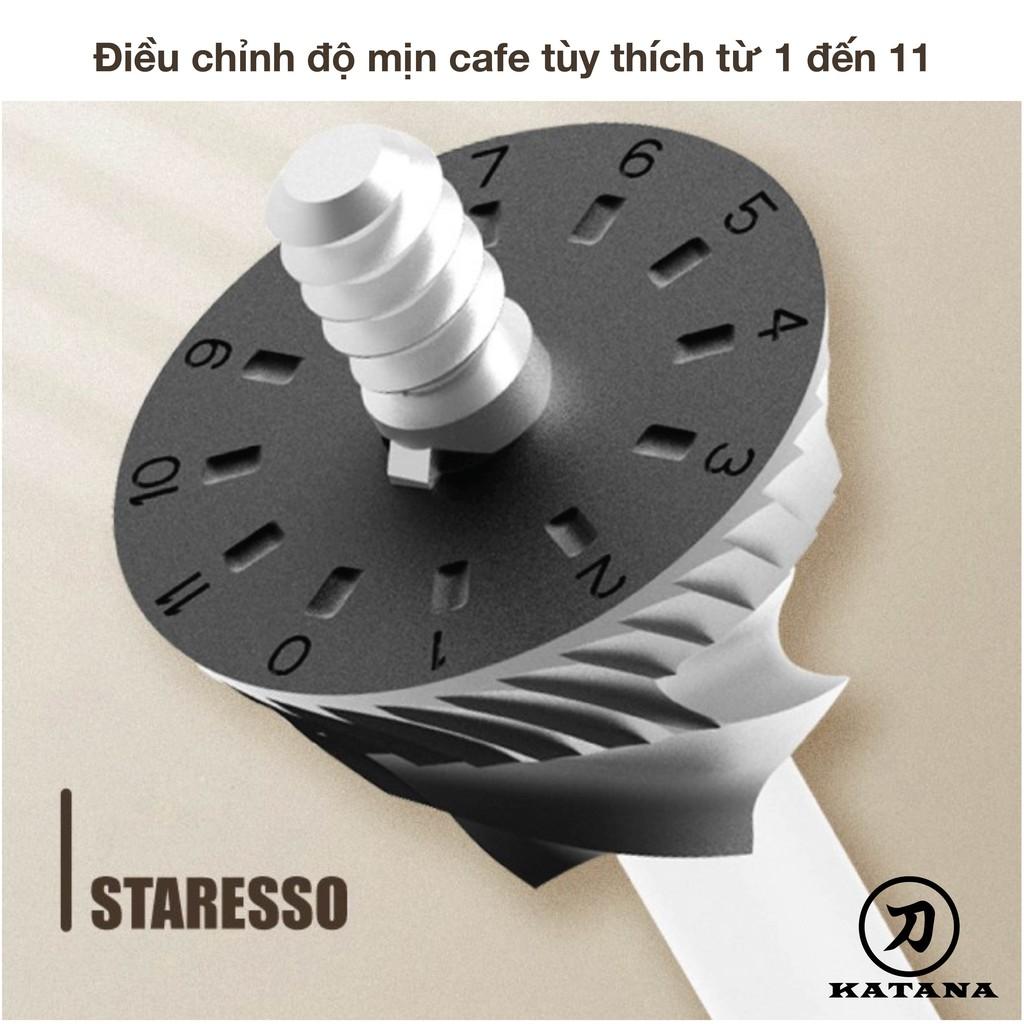 Cối xay cafe STARESSO bằng tay lưỡi Titanium