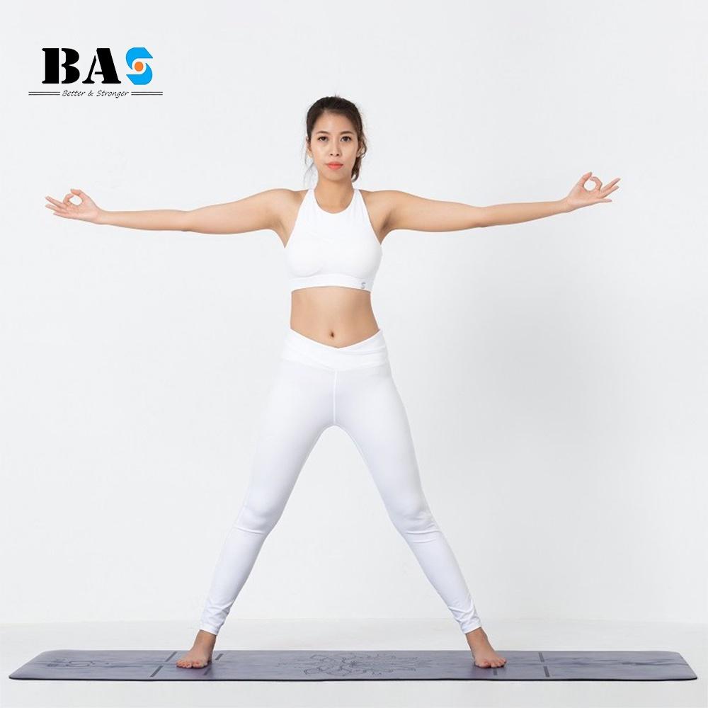 Bộ đồ tập gym yoga nữ áo bra 2 lớp phối legging dài cạp chéo cách điệu trẻ trung - S40042