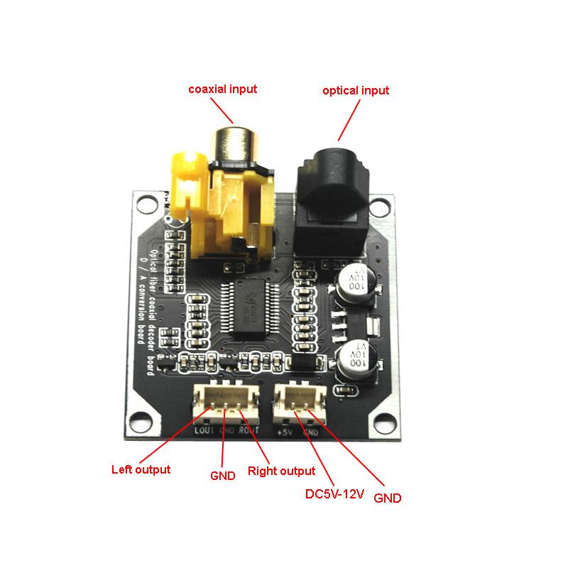 DLHiFi Quang Có Cáp Đồng Trục Bộ Giải Mã Ban 24-bit 192K Đầu Ra Âm Thanh Stereo DIY Đổi Kỹ Thuật Số ĐẮC Với Cáp