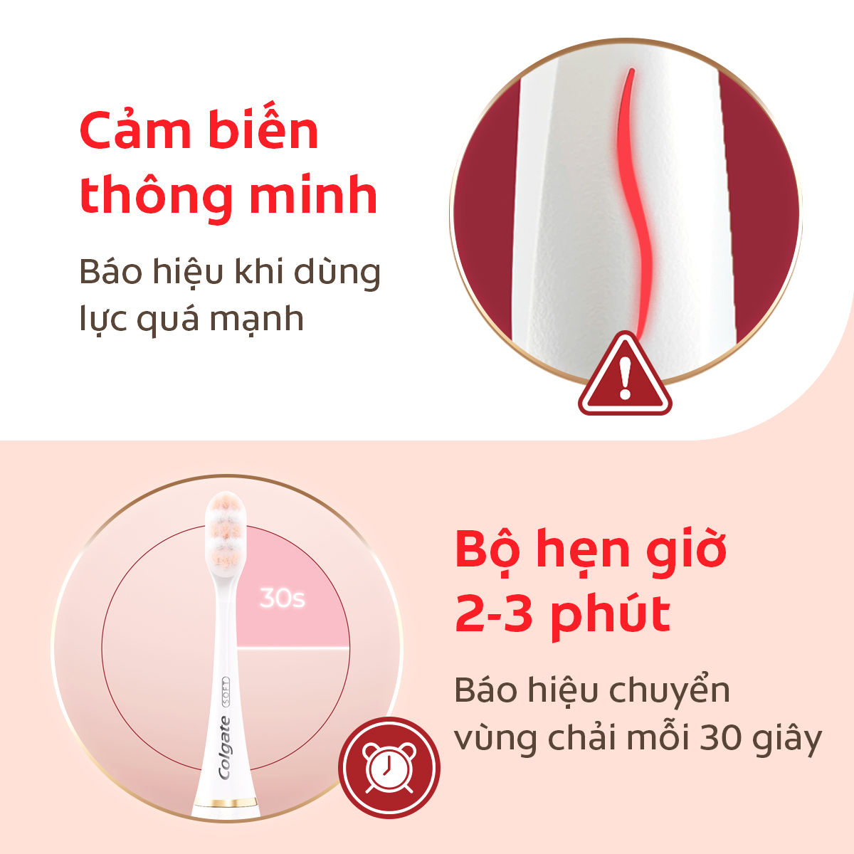 Bàn chải điện Colgate trắng sáng răng công nghệ sóng âm với 33 chế độ chăm sóc nướu