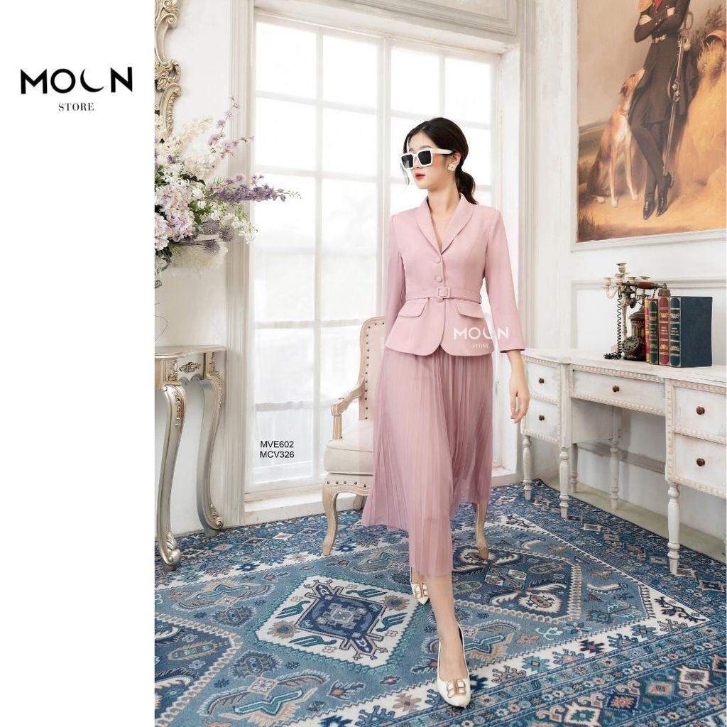 Chân váy xếp ly Freesize hàng thiết kế thời trang công sở nữ dễ phối đồ MCV328 MOON STORE