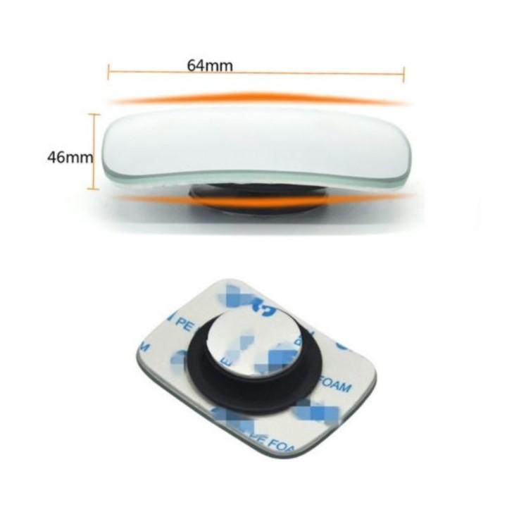 BỘ 02 GƯƠNG LỒI HÌNH CHỮ NHẬT 360 ĐỘ TĂNG TẦM NHÌN LÁI XE DÁN GƯƠNG CHIẾU HẬU