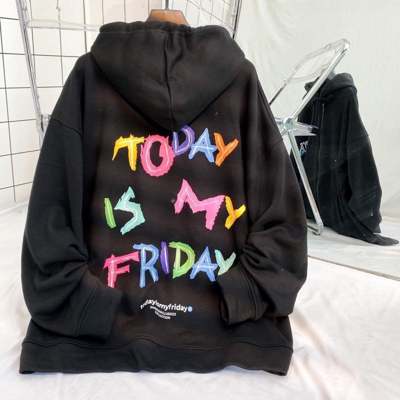 Áo Khoác Hoodie Form Rộng Unisex TODAY Vải Nỉ Bông Dày Dặn