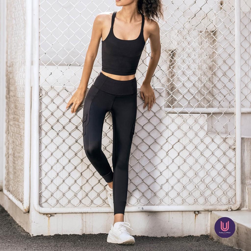 Quần Thể Thao Tập Gym Yoga Gymie Legging ( chất dày dặn, co giãn tốt, có túi, nâng mông, cạp cao, ôm dáng)