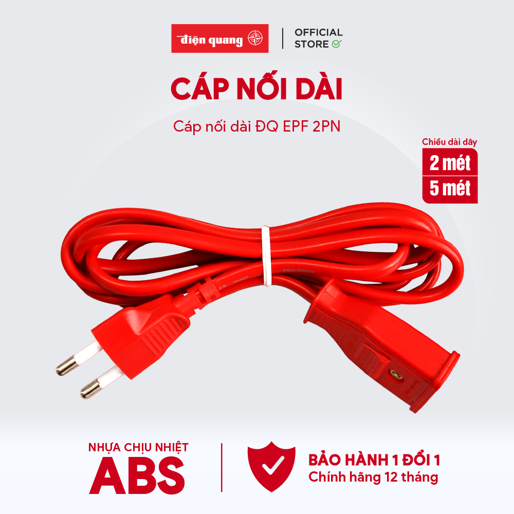 Cáp nối dài Điện Quang ĐQ EPF 5W.2PN dây dài 5m