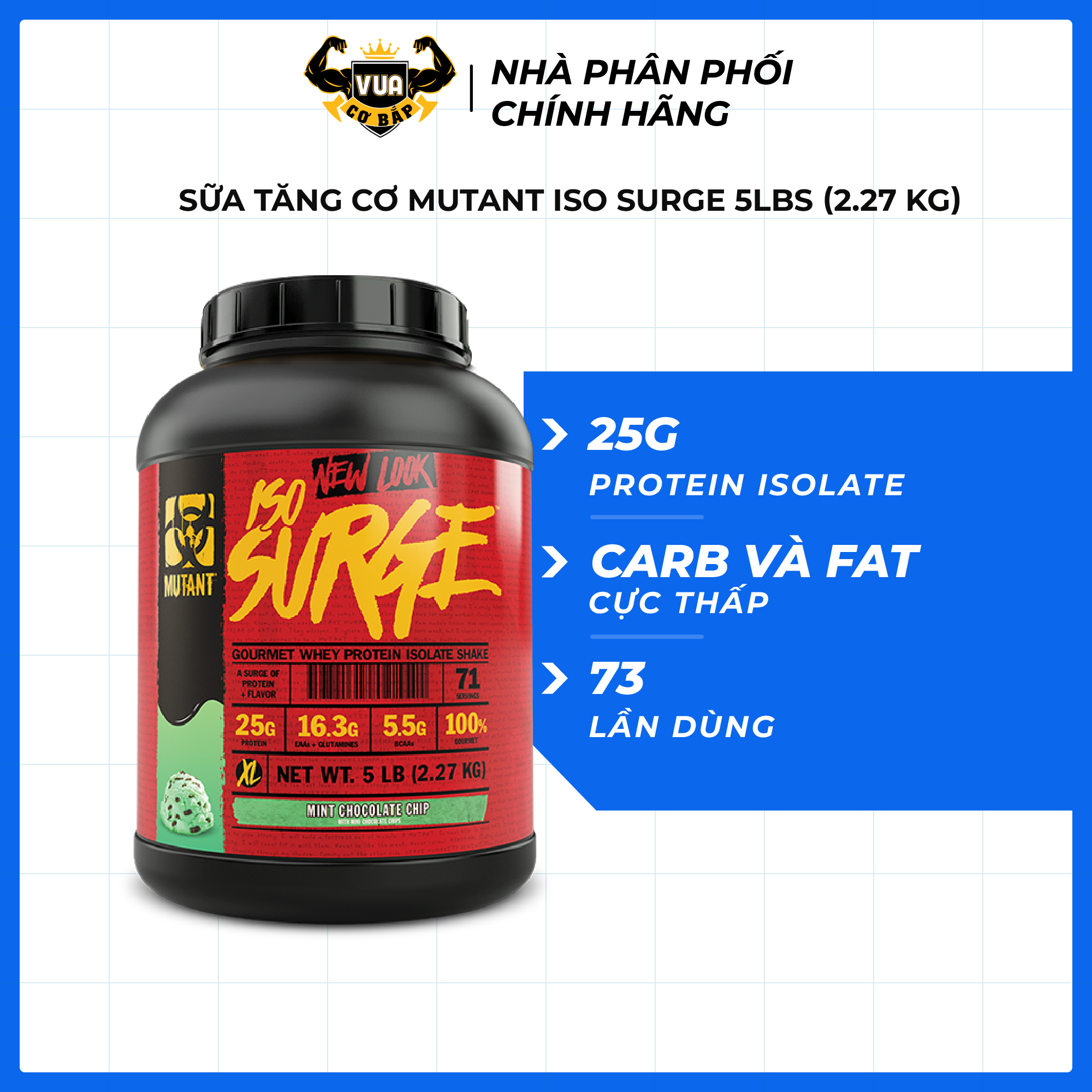 Sữa Tăng Cơ Mutant Iso Surge 5Lbs