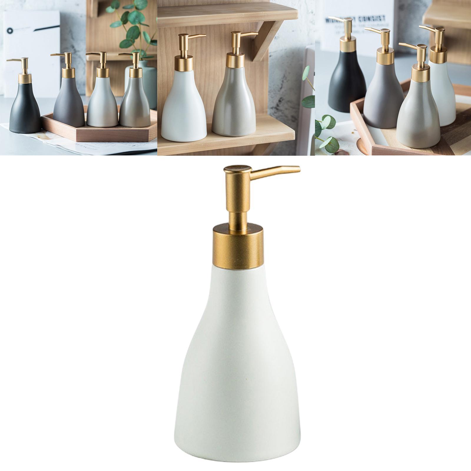 Ceramic Hand Soap Pump Dispenser Shower Bottle for Home
