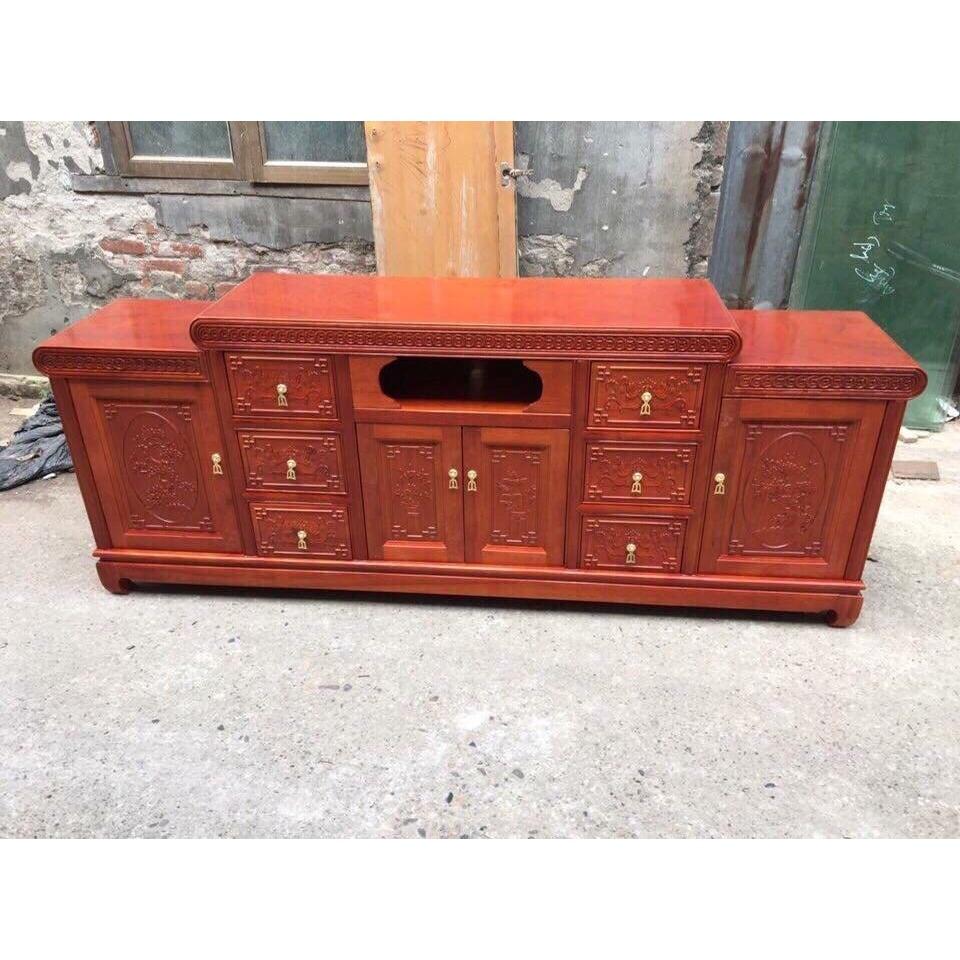 Kệ tivi mõ gỗ xoan đào