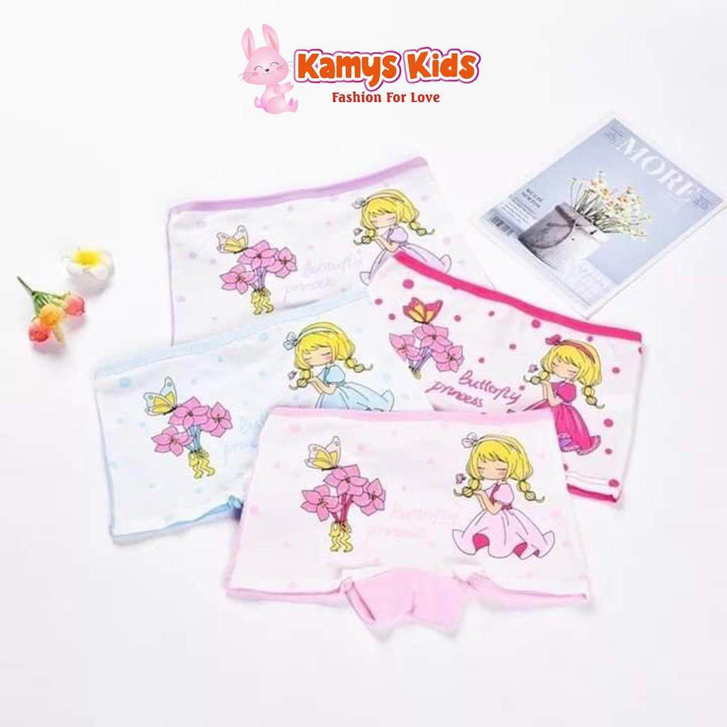 Quần chip đùi cotton trẻ em cho bé gái KAMYSKIDS có size từ 1-8 tuổi