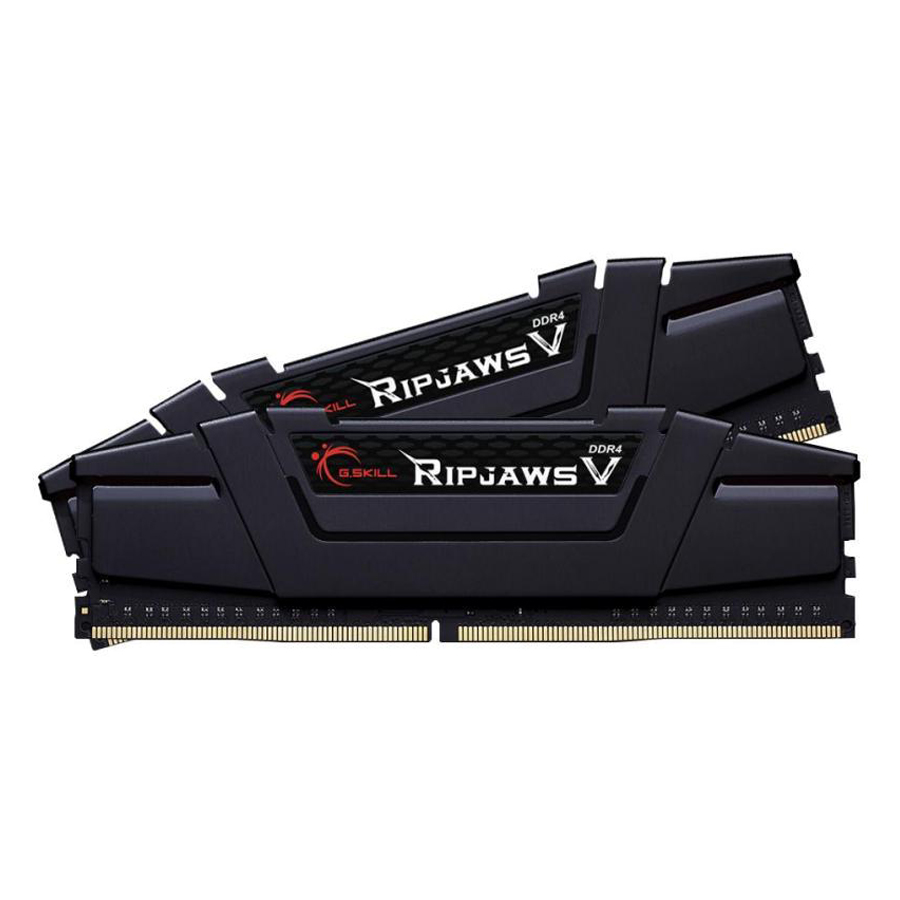 Bộ 2 Thanh RAM PC G.Skill 16GB (8GBx2) Ripjaws Tản Nhiệt DDR4 F4-3200C16D-16GVKB - Hàng Chính Hãng