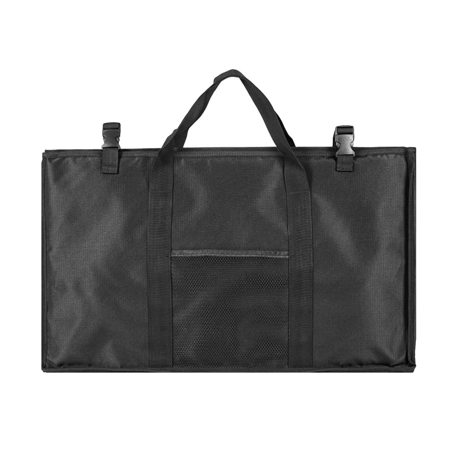 Folding Storage Bag Camping Drain Rack Storage Organizer for Camping Black