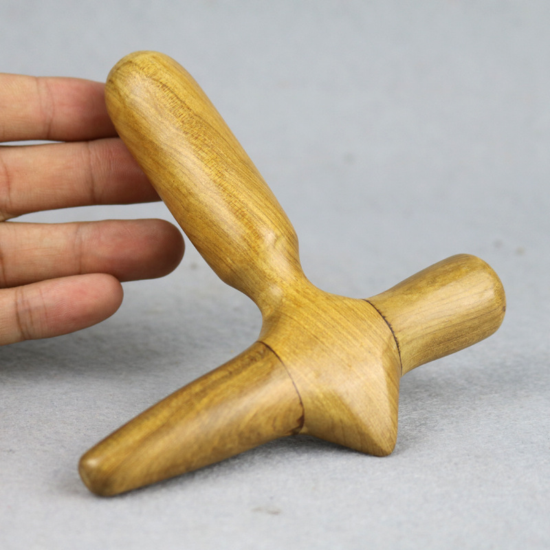 Dụng cụ day ấn huyệt chữ thập bằng gỗ thơm | Mỹ Nghệ Phương Chi