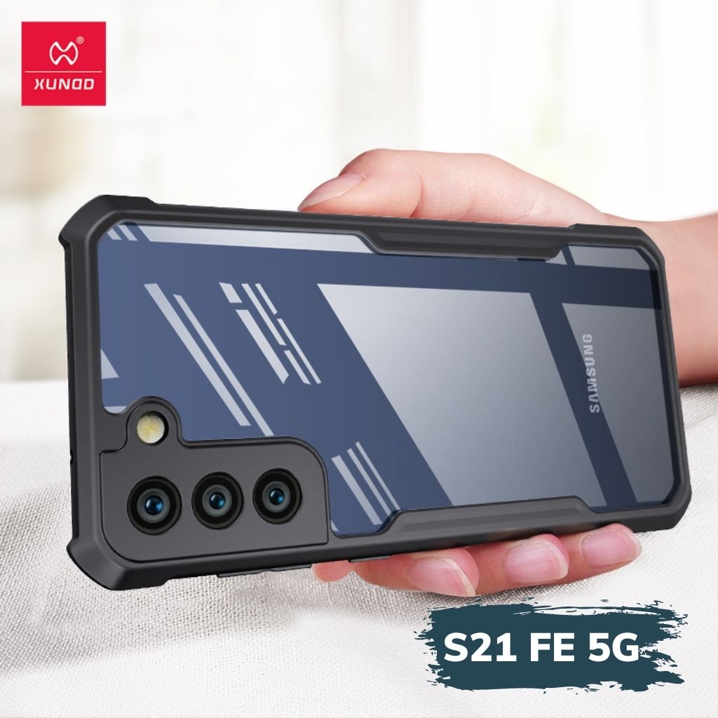Ốp lưng Samsung S21 FE 5G trong suốt chống sốc chính hãng XUNDD, chống va đập, bảo vệ camera, siêu bền bỉ - Hàng nhập khẩu.
