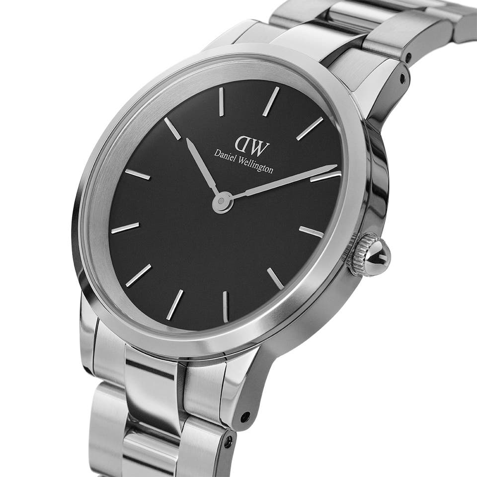 Đồng hồ nam Daniel Wellington Iconic Link Silver Black 36mm DW00100204