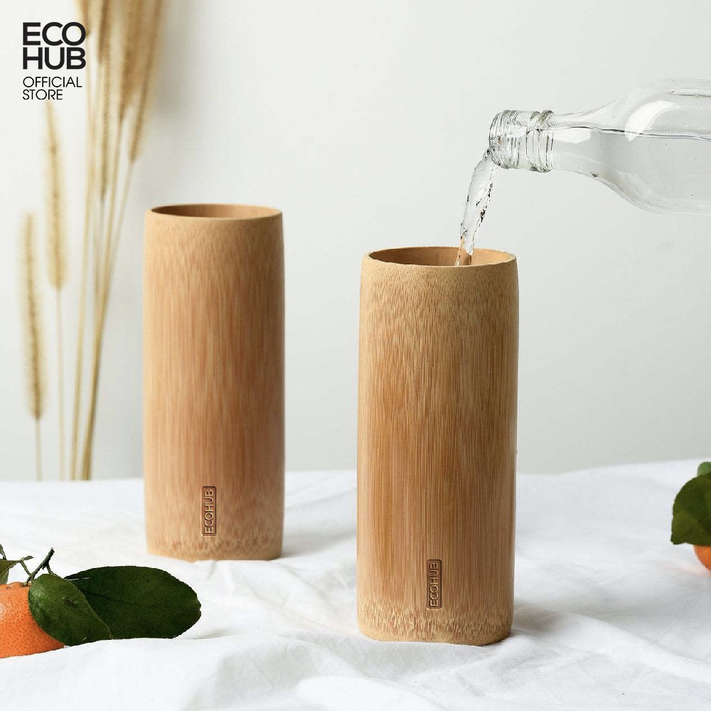 Cốc tre tự nhiên ECOHUB, Cao 6/8/12/18cm (Bamboo Cup)