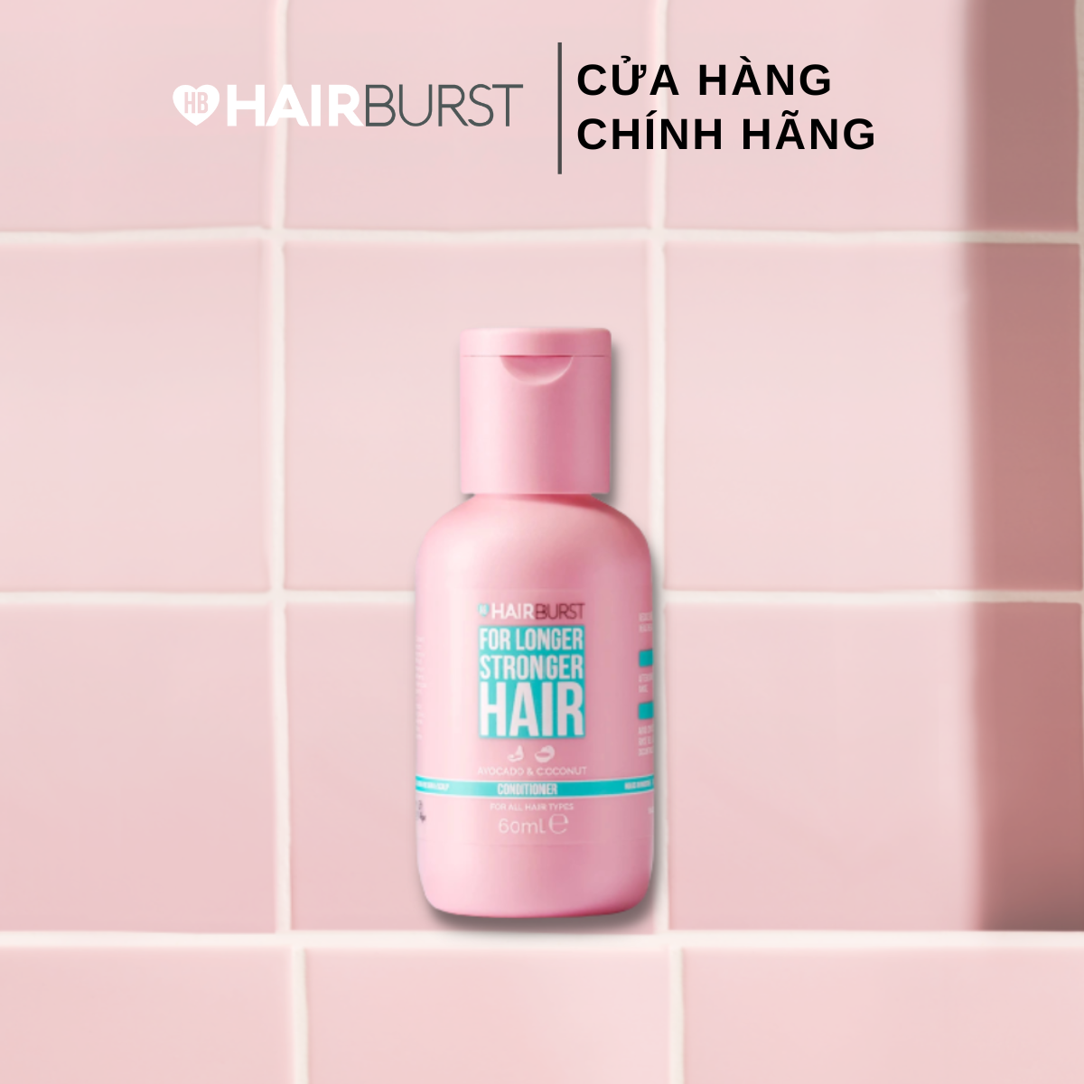 Dầu gội HAIRBURST hỗ trợ mọc tóc dài hơn chắc khỏe hơn 60ml/chai