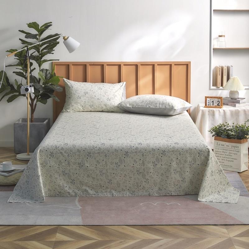 Set Ga Gối Cotton Living 100%cotton Hàng Nhập Khẩu Cao Câp 3 Món Hoa Vintage