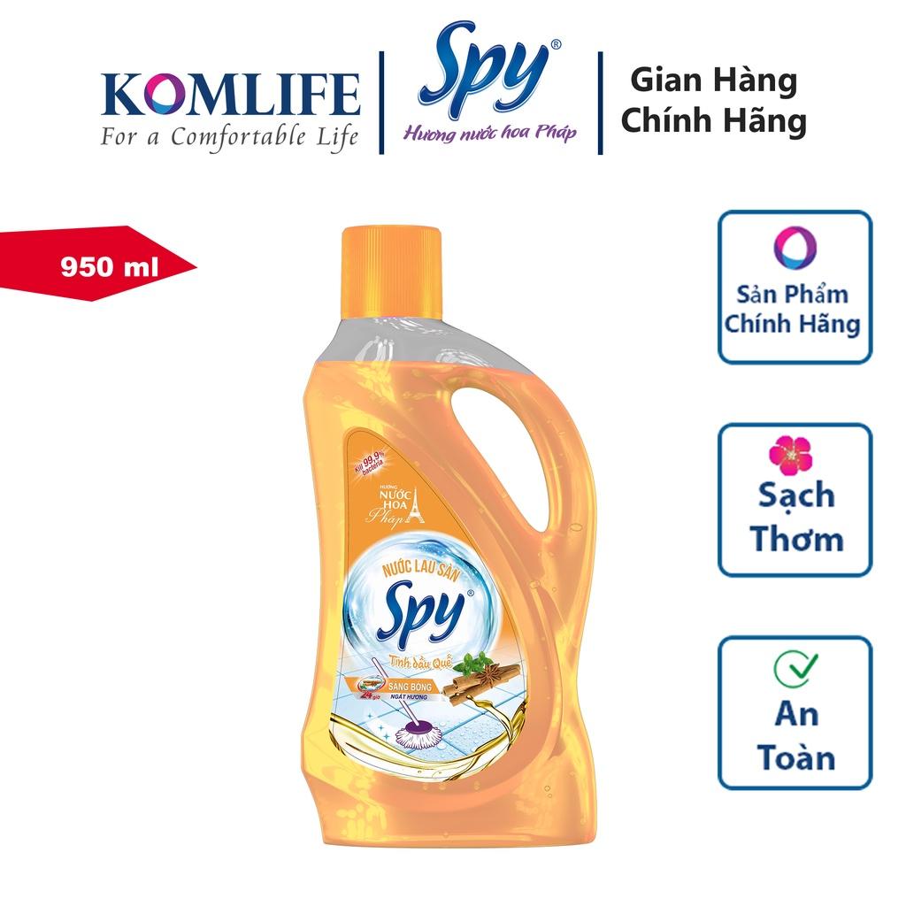 Nước lau sàn hương Quế SPY 950ml khử mùi hôi tanh, giúp xua đuổi côn trùng, loại bỏ vết bẩn cứng đầu