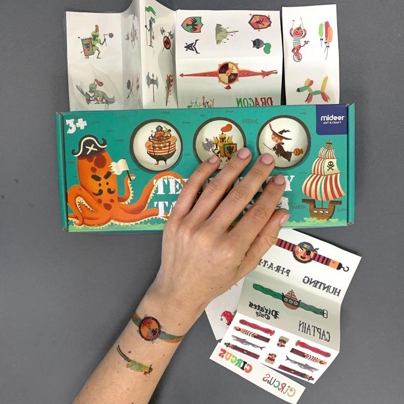 Hình Xăm Tạm Thời và Hình Dán Móng tay An Toàn Cho Trẻ Temporary Tattoos Mideer  cho bé 2,3,4,5,6 tuổi
