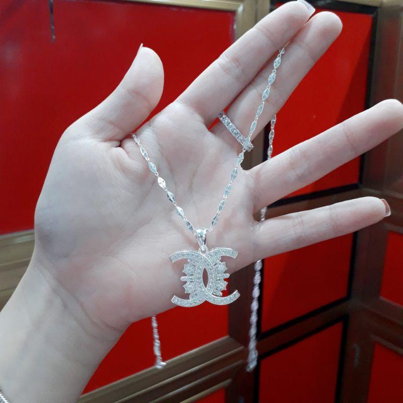 Dây chuyền bạc liền mặt đính đá cao cấp YN JEWELRY