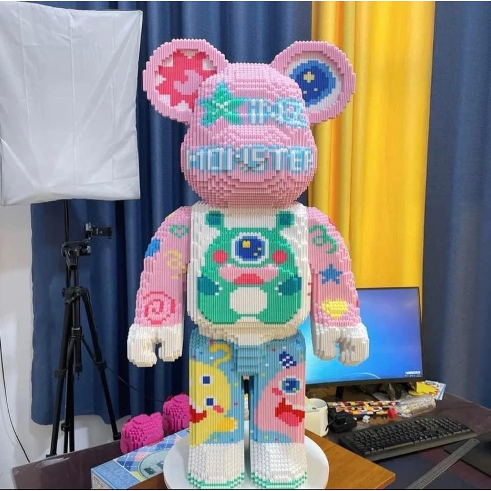 Đồ chơi xếp hình bearbrick Monster 55cm