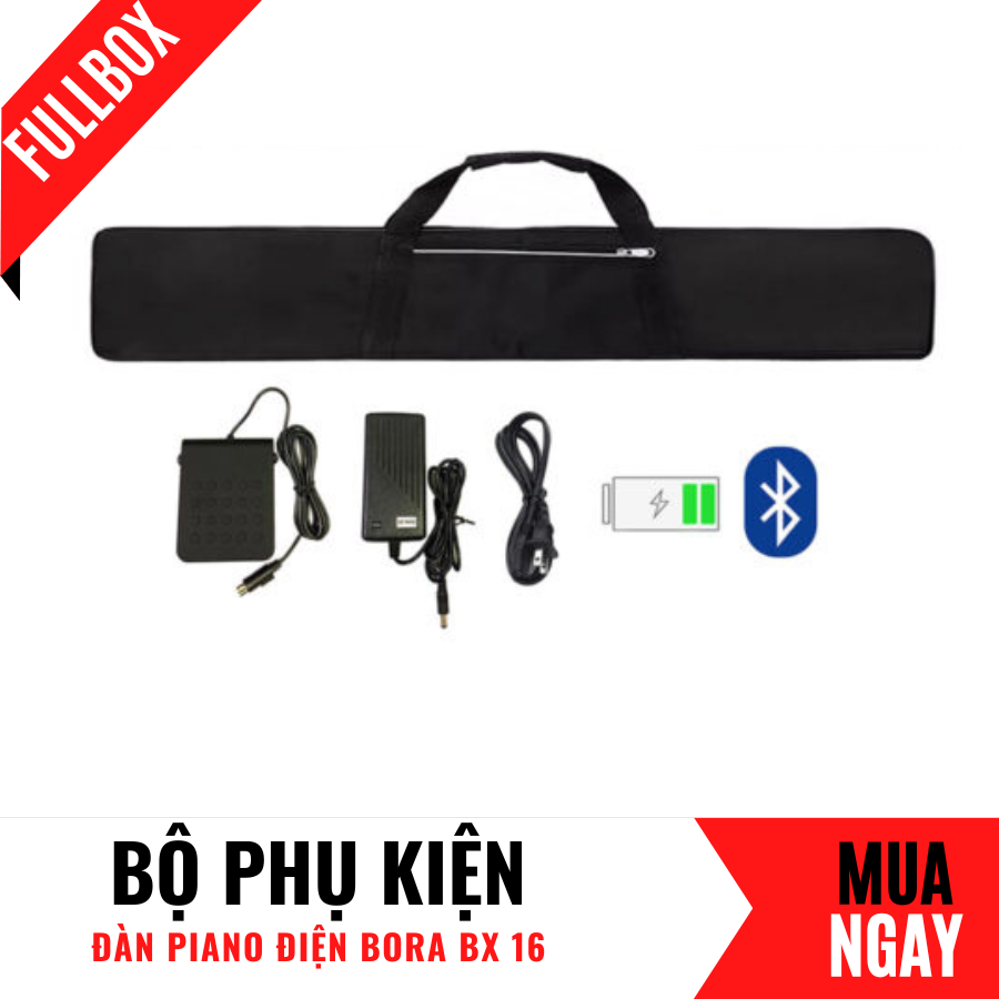 Đàn Piano Bora Bx 16 Tích Hợp 128 Nhịp Điệu + Chân Đàn (Trắng, Đen)