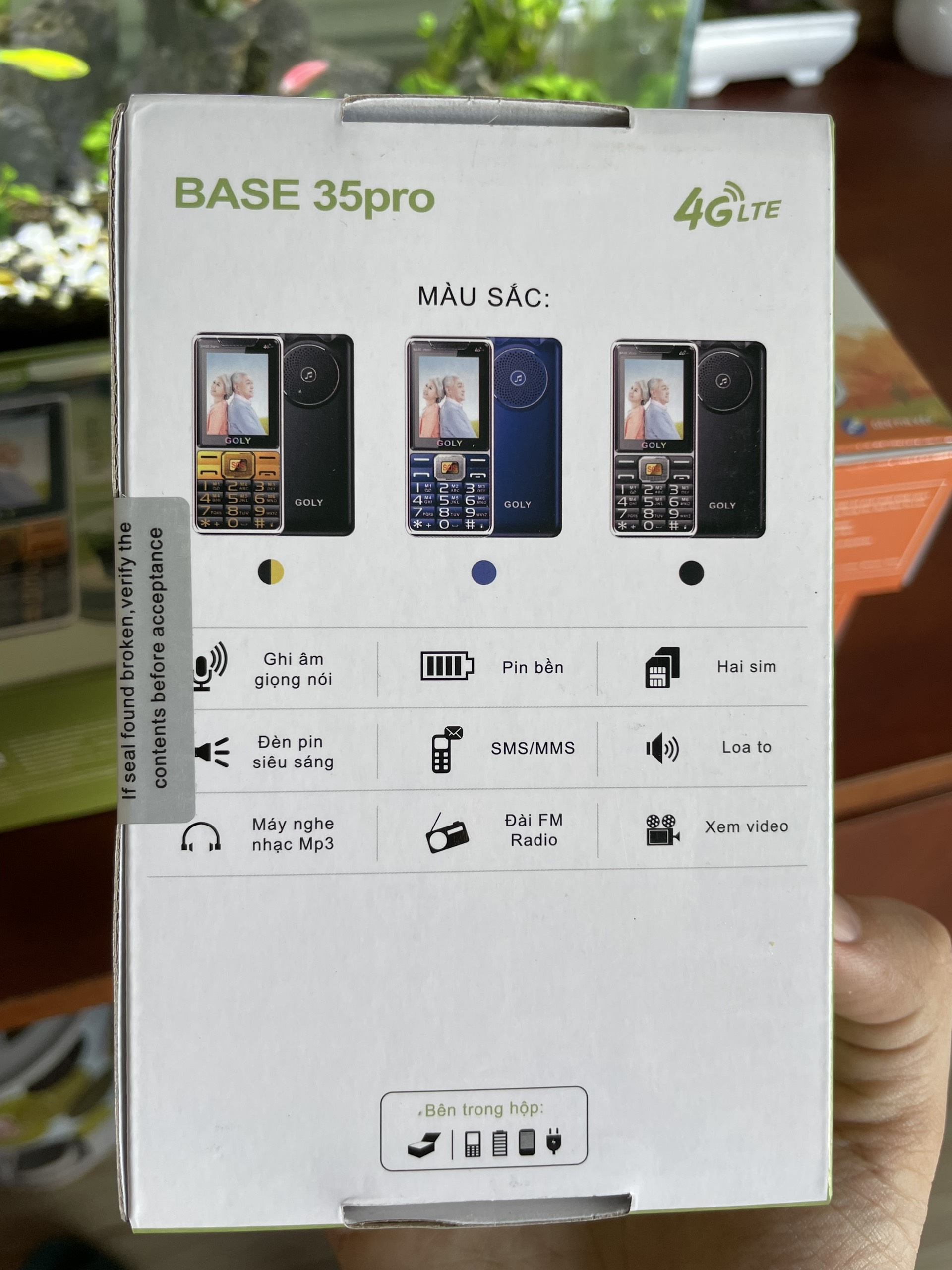 Điện thoại Goly Base 35 Pro 4G - Pin trâu, màn hình lớn , loa to - Hàng chính hãng